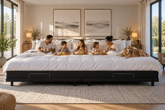 Family Bed Hybrid Mattress in a bedroom setting