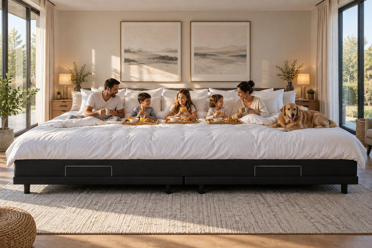 Family Bed Hybrid Mattress in a bedroom setting